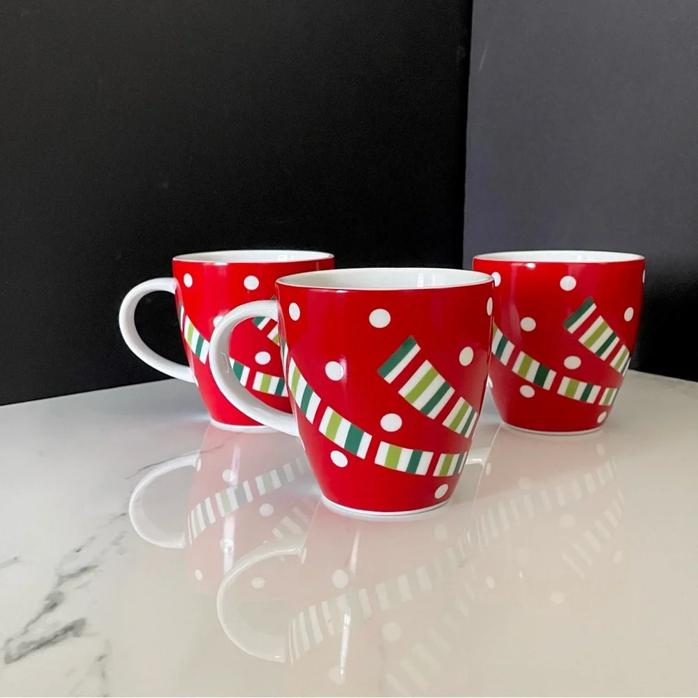SET of 3 Reindeer Mugs by Crate&Barrel